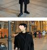 Men's Korean Style Over-the-Knee Wool Winter Coat - Thickened, Mid-Length, Loose Fit