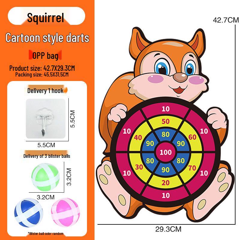 Children's Indoor/Outdoor Sticky Dartboard Set: Target Throwing Toy for Parent-Child Interaction