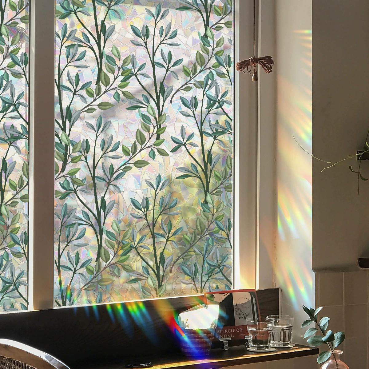 

Cartoon Colorful Tulip Glass Double-sided Visual Wall Sticker Home Decoration Wall Sticker Self-adhesive Window Sticker 40x100cm