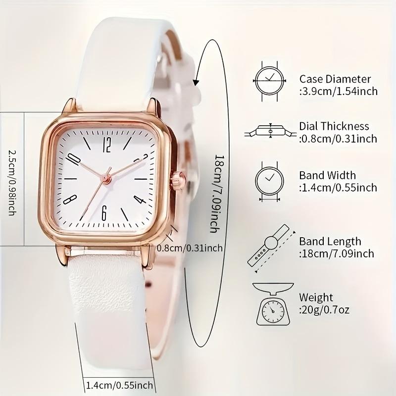 Women'S Quartz Watch Luminous Small Square Watch Digital Women'S Belt Watch Women'S Watch