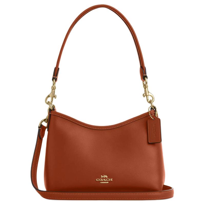

COACH Laurel 19 Letter Logo Gold Hardware Smooth Grained Leather Crossbody Shoulder Bag Small Women s Brown золотий