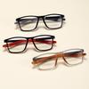 +100~+400 6er-Pack quadratische Vollrand-Lesebrillen mit modischem Kontrastfarbdesign für Damen und Herren
