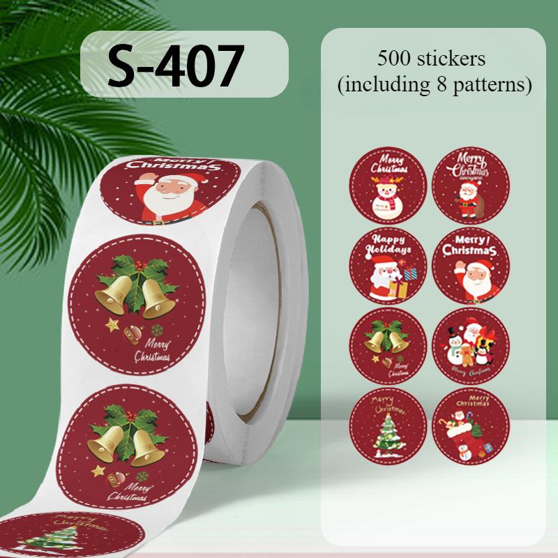 

500 шт. Веселые рождественские наклейки, мультяшные детские рождественские подарки, этикетки, наклейки, упаковка для выпечки, конверты, канцелярские принадлежности, украшения 1inch-2.5CM