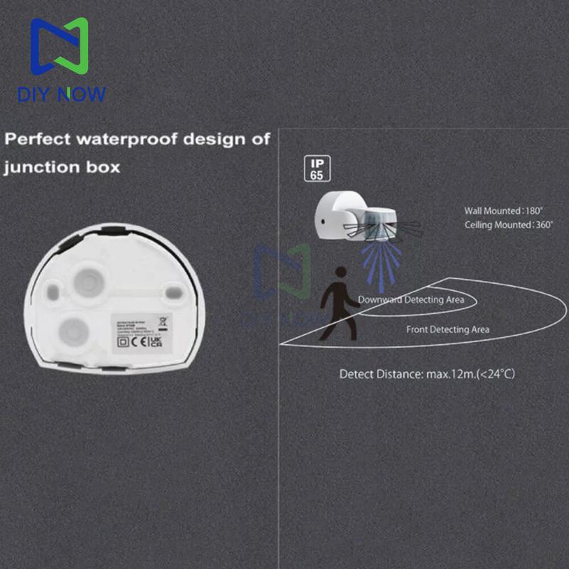 Automatic PIR Infrared Motion Sensor AC 220V-240V Detector Double Probe Induction Movement Light Switch Outdoor IP65 180 Degree