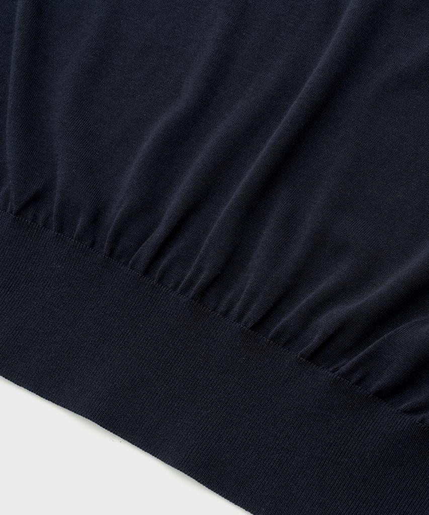 Another Office Layer Silk Knit Vest (Dark Navy)