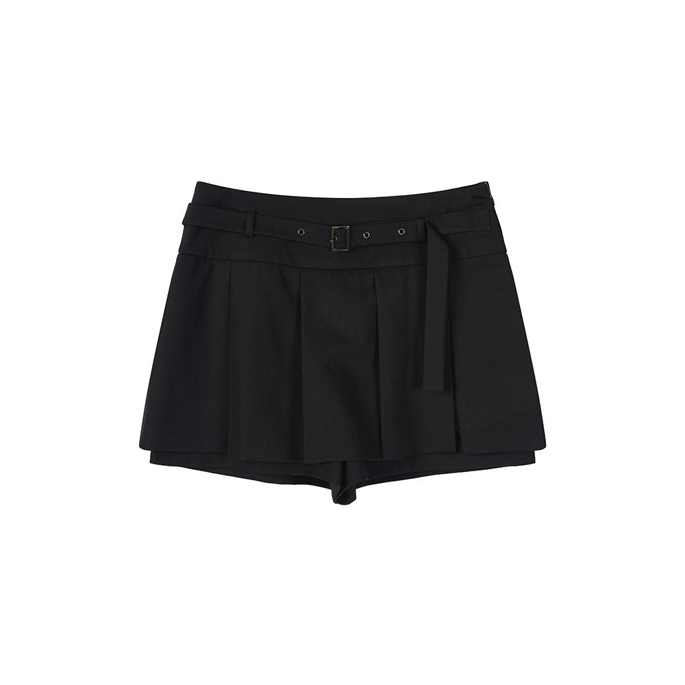 LAP Belted Pleated Skirt Pants Ar3Wp860