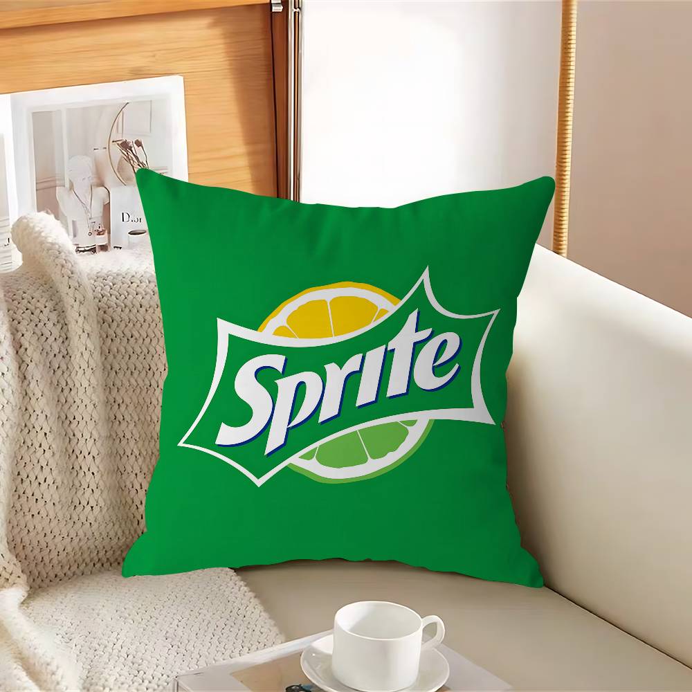 S-spri-te Logo Kissenbezug Auto Dekokissenbezug Für Sofa Auto Weihnachtsgeschenk 40x40cm 45x45cm