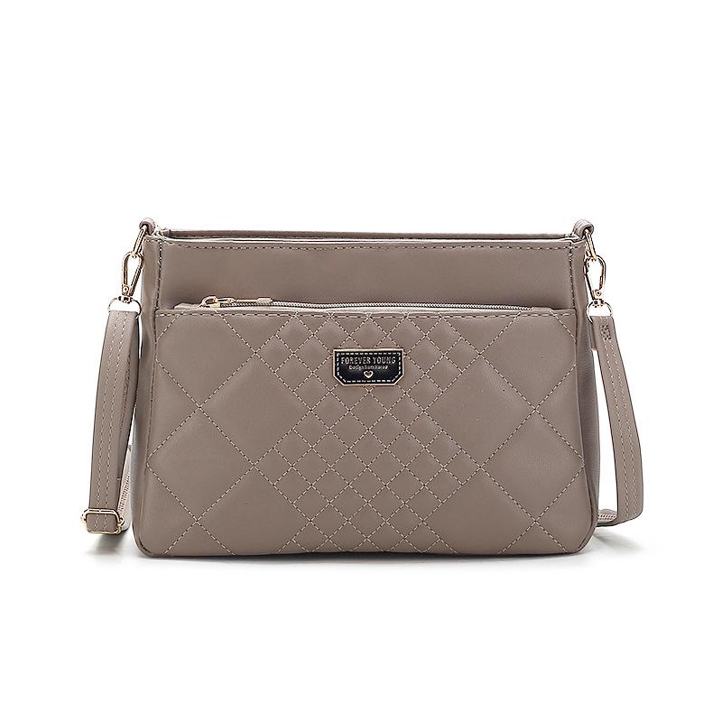 

2023 Women s Large Capacity Shoulder Bag - Stylish, Simple & Fashionable Messenger for Moms 28cm Length x 18cm Height x 8cm Width сірий колір