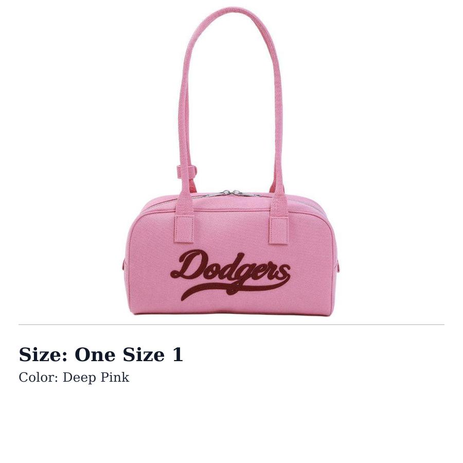 MLB Polyester Handbag, Shoulder Bag Regular Womens Dark Pink 3ABQL054N-07PKD One Size 1