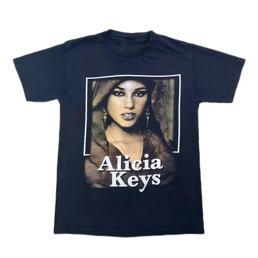 Alicia Keys Portrait Graphic T-Shirt