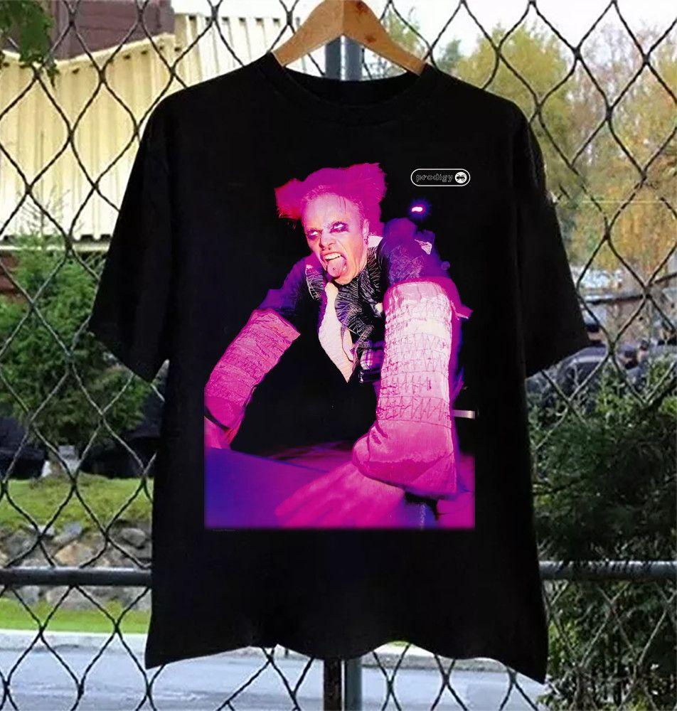 Unisex shirt Cotton Oversize Large Size THE PRODIGY - KEITH FLINT Gift Fan Short Sleeve Black SS47