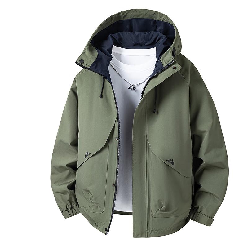 

FAPAI Men s Hooded Trendy Outdoor Sports Jacket M