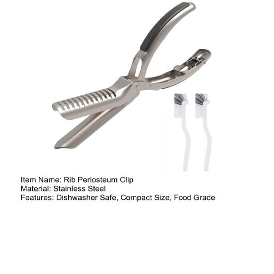 Rib Periosteum Remover Stainless Steel Rib Cleaning Kit Home Dishwasher Safe Compact Barbecue Rib Membrane Remover