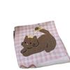 Four-Layer Yarn-Dyed Cotton Pure Cotton Washed Gauze Bath Towel Cartoon Cute Soft Skin-Friendly Breathable Durable 75X150Cm