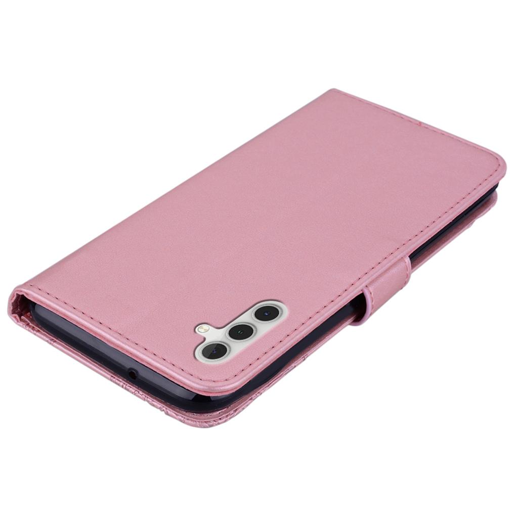 For Samsung Galaxy S24 Case Rhinestone Leather Phone Cover Owl Flower Pattern