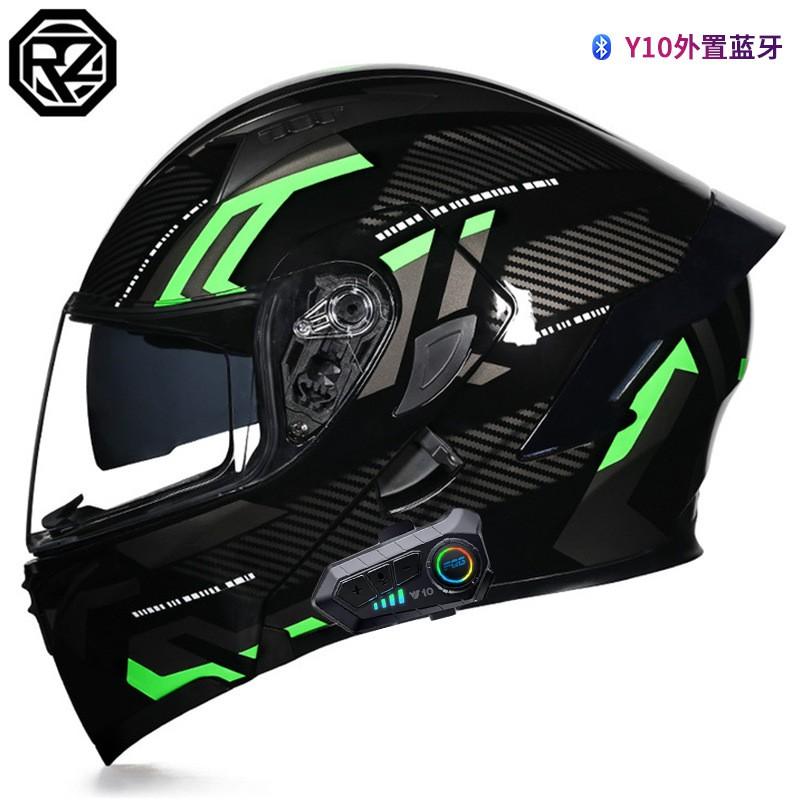 Unisex Full Face Motorcycle Helmet With Bluetooth Headset Scooter Electric Bike Riders All Season Use