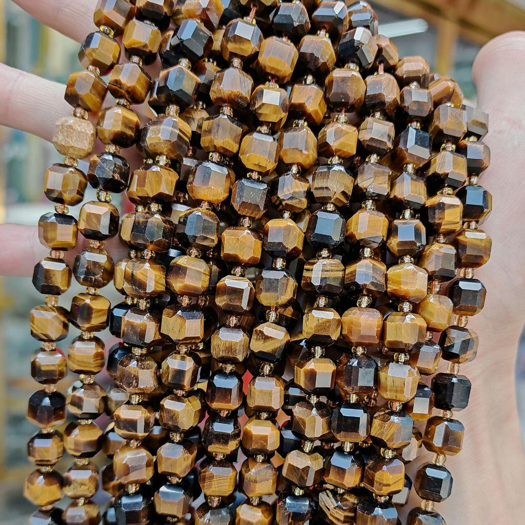 Naturstein Kristall facettierte Würfelperlen - 5,5mm, 7mm & 9mm Größen