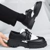 English-style Casual Casual Shoes Thick-soled Height-increasing Derby Shoes Simple Fashion Low-top Men's Shoes Zapatillas Hombre