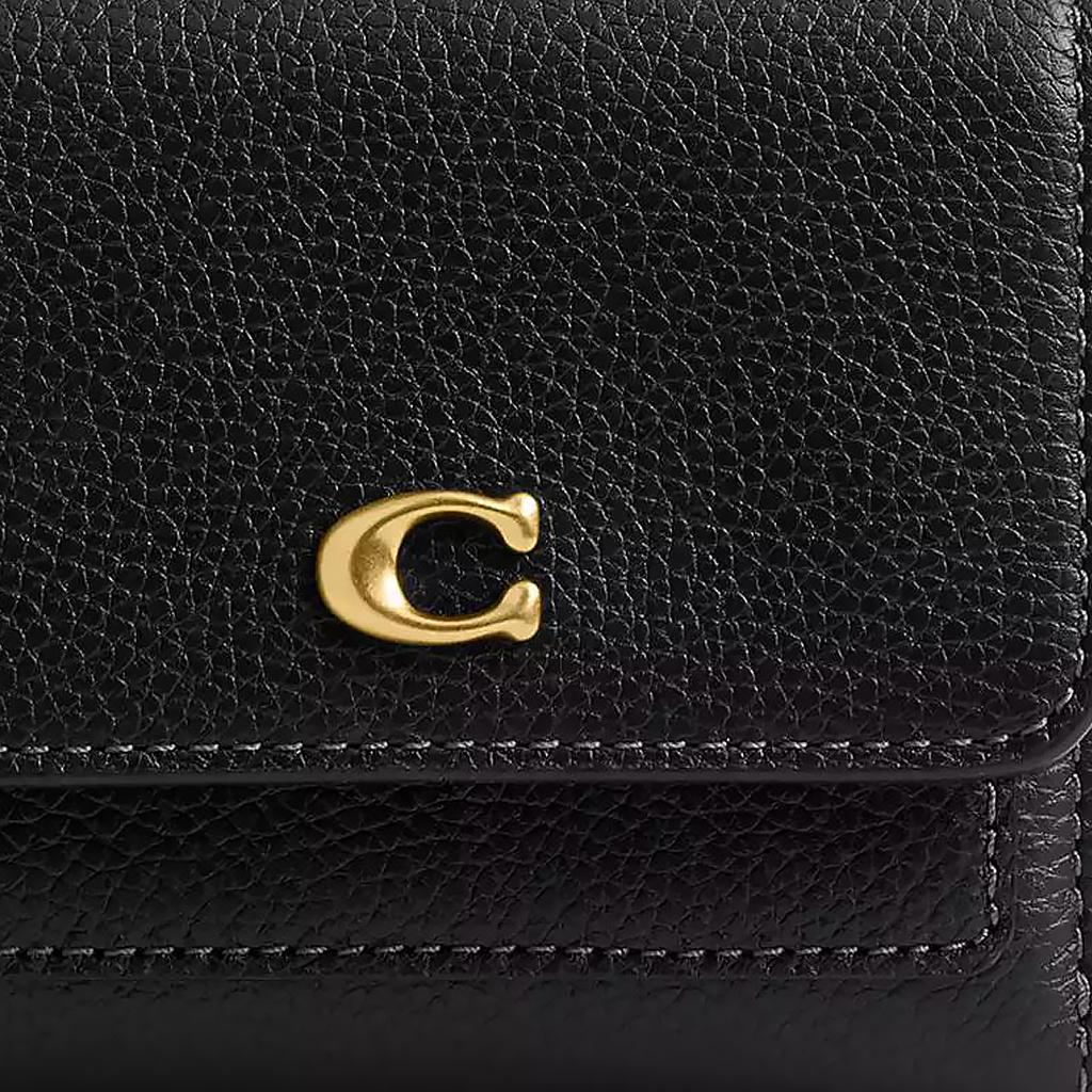 Coach Mira 11 Classic Logo Leather Wallet Women wallet Black CAO13-B4BK