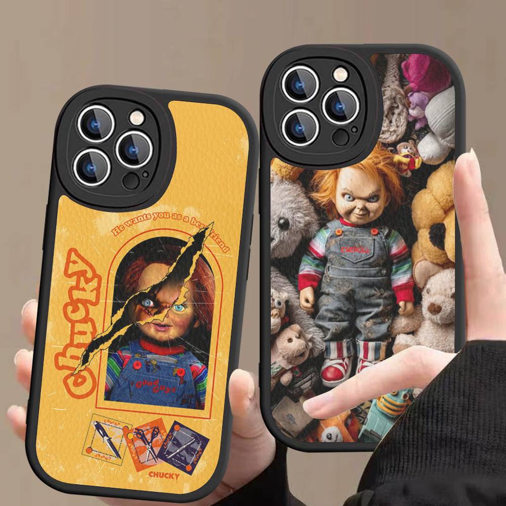 Horror C-Chucky Movie Phone Case For IPhone 16 15 14 13 12 11 Pro Max Plus Leather Shockproof Cover