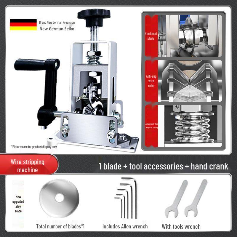 Manual Copper Wire Stripping Machine | Hand-Crank Cable Peeler