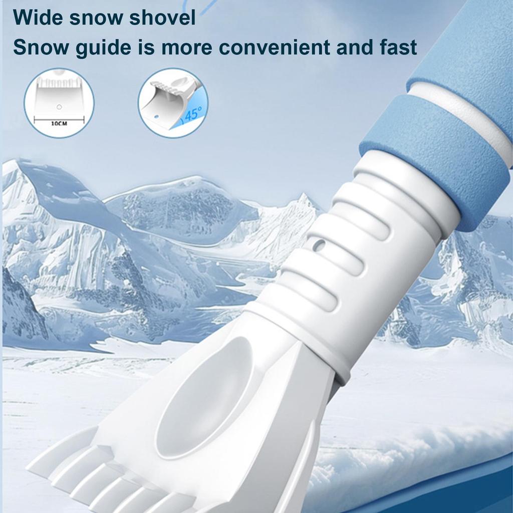Car Ice Scraper Extendable Cleaning Broom 360 Degree Pivoting Car Ice Scraper For SUV Truck Vehicle Sedans Scooters Roof Road