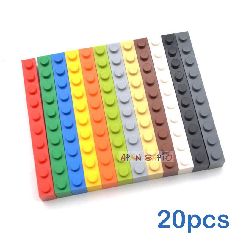 20PCS Thick 1x10 DIY Building Blocks Figures Bricks Educational Creative Size Compatible With Brands Toys for Children 6111