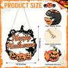 Wooden Halloween Pumpkin Hanging Sign Door Wall Decor Party Home Garden Decoration