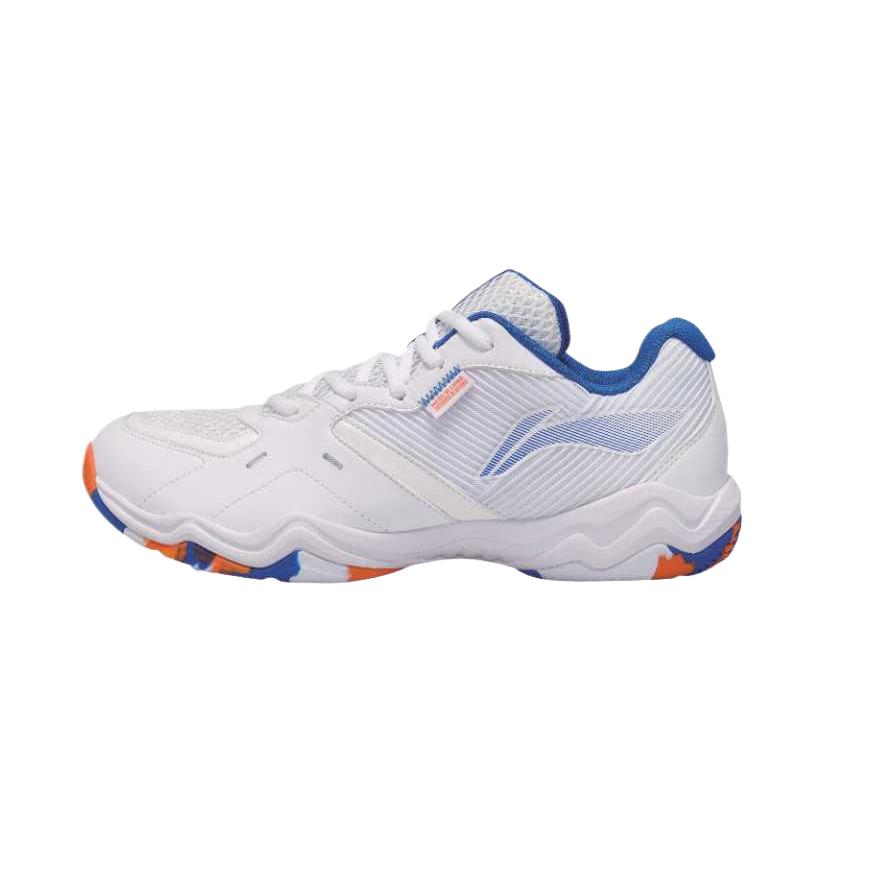 New LiNing Slip Resistant, Abrasion Resistant, Breathable Low Top Badminton Shoes Unisex White AYTS016-1