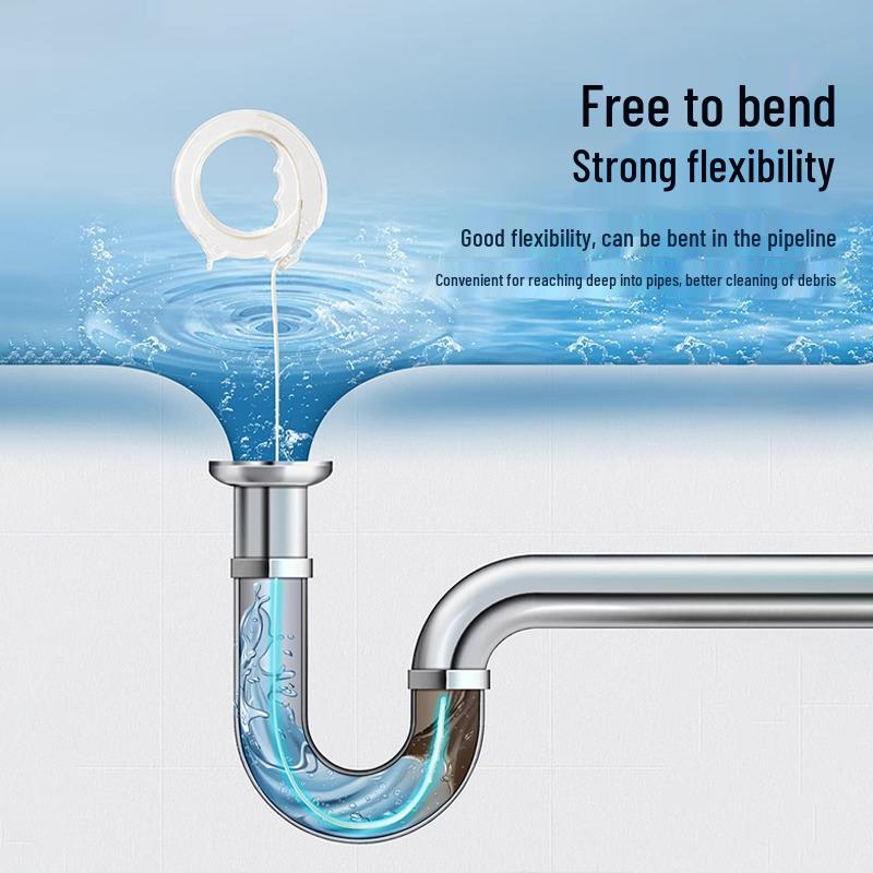 Novinka Kanalizační čisticí tyč: Kartáč proti ucpávání pro čištění umyvadla a potrubí