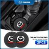 2 Stück Auto Anti-Rutsch-Matte Untersetzer Wasserschale Schlitz Dekorationsaufkleber Zubehör für Mazda 5 6 323 626 RX8 7 MX3 MX5 Atenza Axela