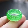 Fashion Size 7-11 Fluorescent Design Resin Finger Ring Luminous Ring Glowing In The Dark