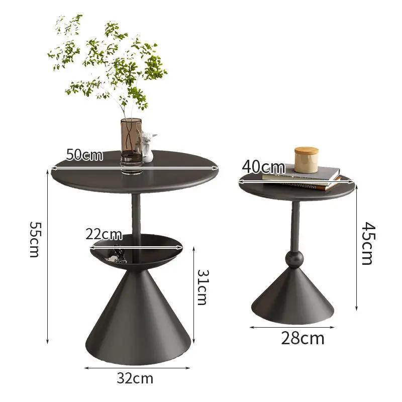 Modern minimalist rock slab small coffee table living room Nordic internet celebrity light luxury small apartment corner table
