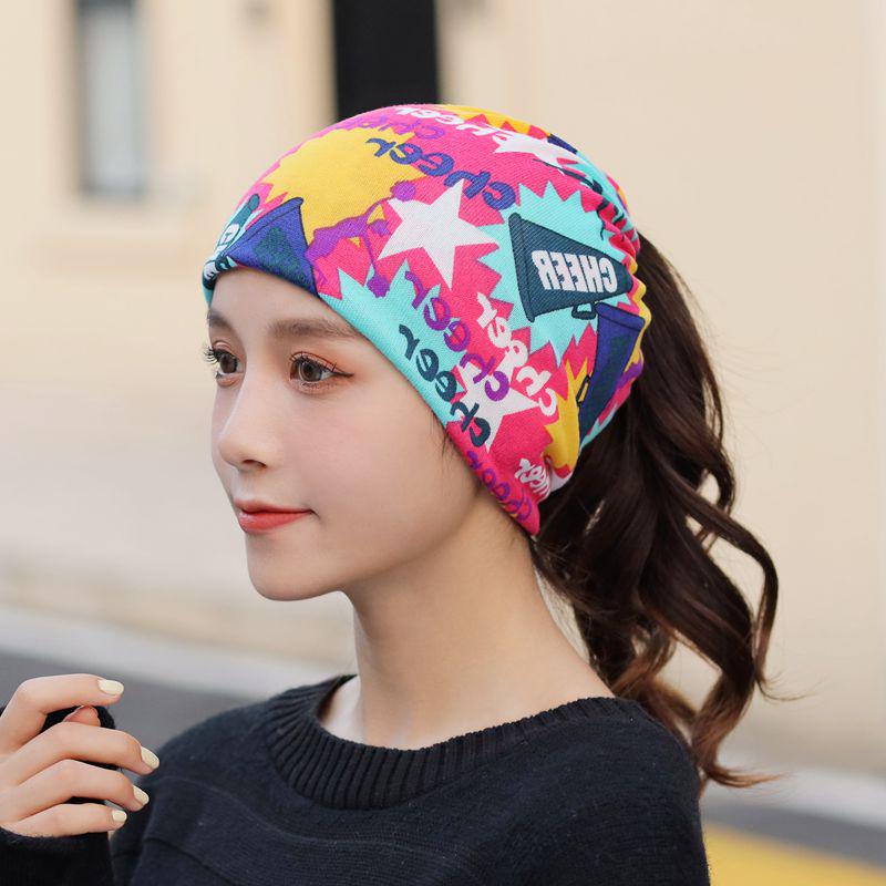 Women's Multifunctional Neck and Hat Scarf: Warm Twist Cap & Mask for Autumn/Winter