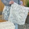 JEANS Decor Lace Fart Curtain Slim Fit Sheer Embroidery Flower Lace Half Skirt Sweet Side Button See Through Apron Skirt Y2K