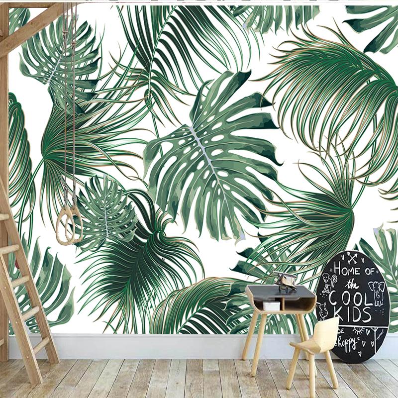 Photo Wallpaper 3D Green Plant Leaf Large Murals Living Room Sofa Bedroom Modern Wall Painting Home Decor Papel De Parede 3D