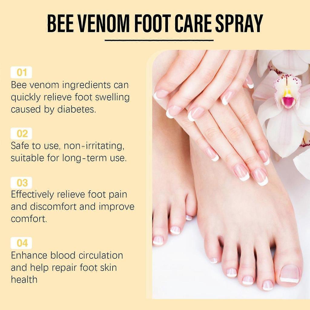 Spray Riparatore per Fungo del Piede al Veleno d'Ape Trattamento Grigio per la Cura del Piede 20ml - Giallo