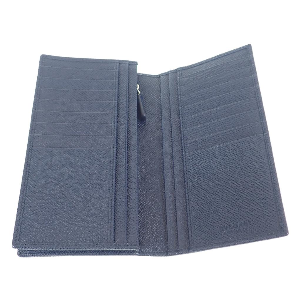 Bvlgari 283811 Bifold Wallet Navy Calfskin Mens
