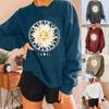 Women Casual Printing Long Sleeve Sweatshirt Pullover Tops Blouse