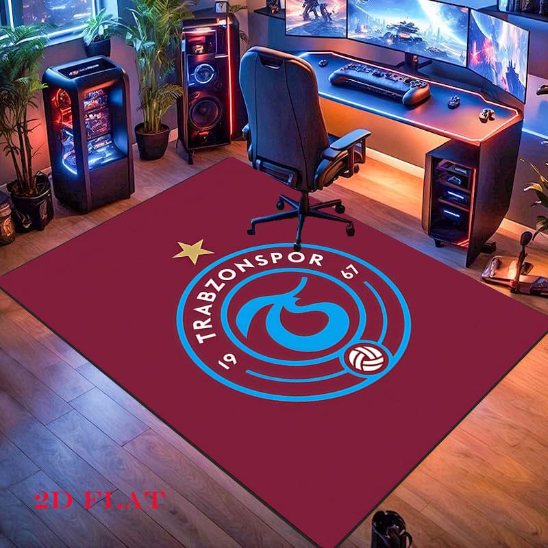 Tappeto con logo Trabzonspor per Soggiorno, Camera da Letto, Decorazione Divano Casa, Tappetino Antiscivolo per Giochi Bambini