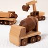 Giocattoli in Legno Legno di Faggio Blocchi Auto Escavatore Cartone Animato Giocattoli Educativi Montessori Ambulanza per Bambini Auto della Polizia Regalo di Compleanno
