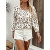 Women'S Fashion Casual V-Neck Printed Top