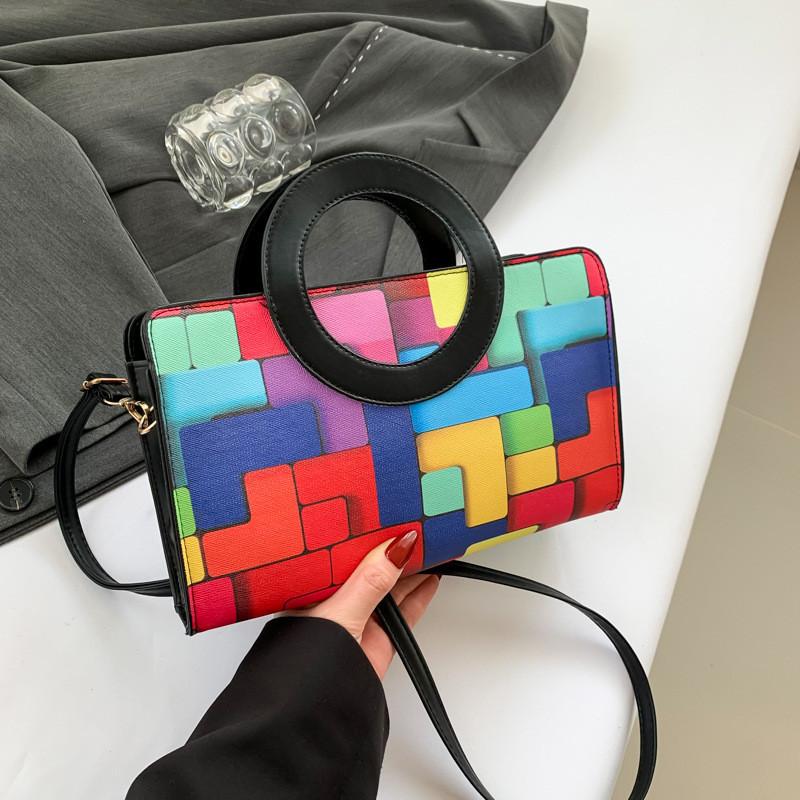 Stylish Casual Small Box Bag 2024 Summer Trendy Shoulder Armpit Bag Retro Handbag