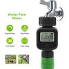Water Flow Meter Measure Gallon/Liter Consumption and Flow Rate for Outdoor Garden Hose Watering Water Tank Filling