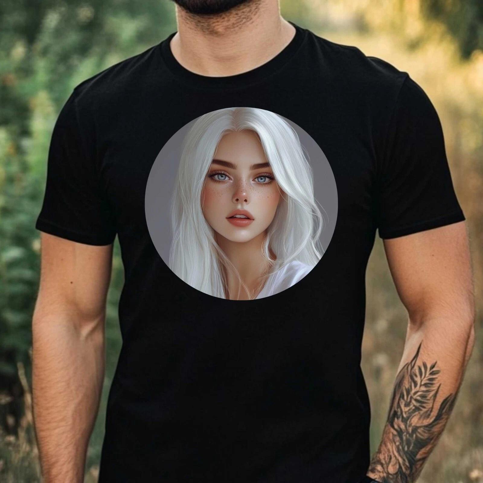 T-Shirt Herren Anime Girl Motiv Baumwolle Größe XS bis 5XL M