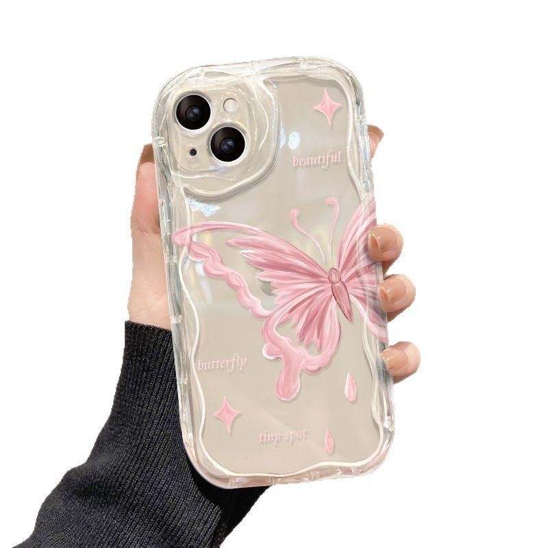 

Подходит для чехла для мобильного телефона Apple 15 IPhone 14 Promax Креативная модель 13 Женская модель 11/12 Розовая бабочка 16/15 iPhone 6s Plus