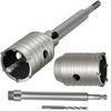 BHBL 1 Conjunto de Serra Copo para Concreto de 2 1/2 Polegadas com Haste SDS Plus de 220mm, Broca Serra Copo para Parede de 65mm para Parede de Cimento, Tijolo, Pedra