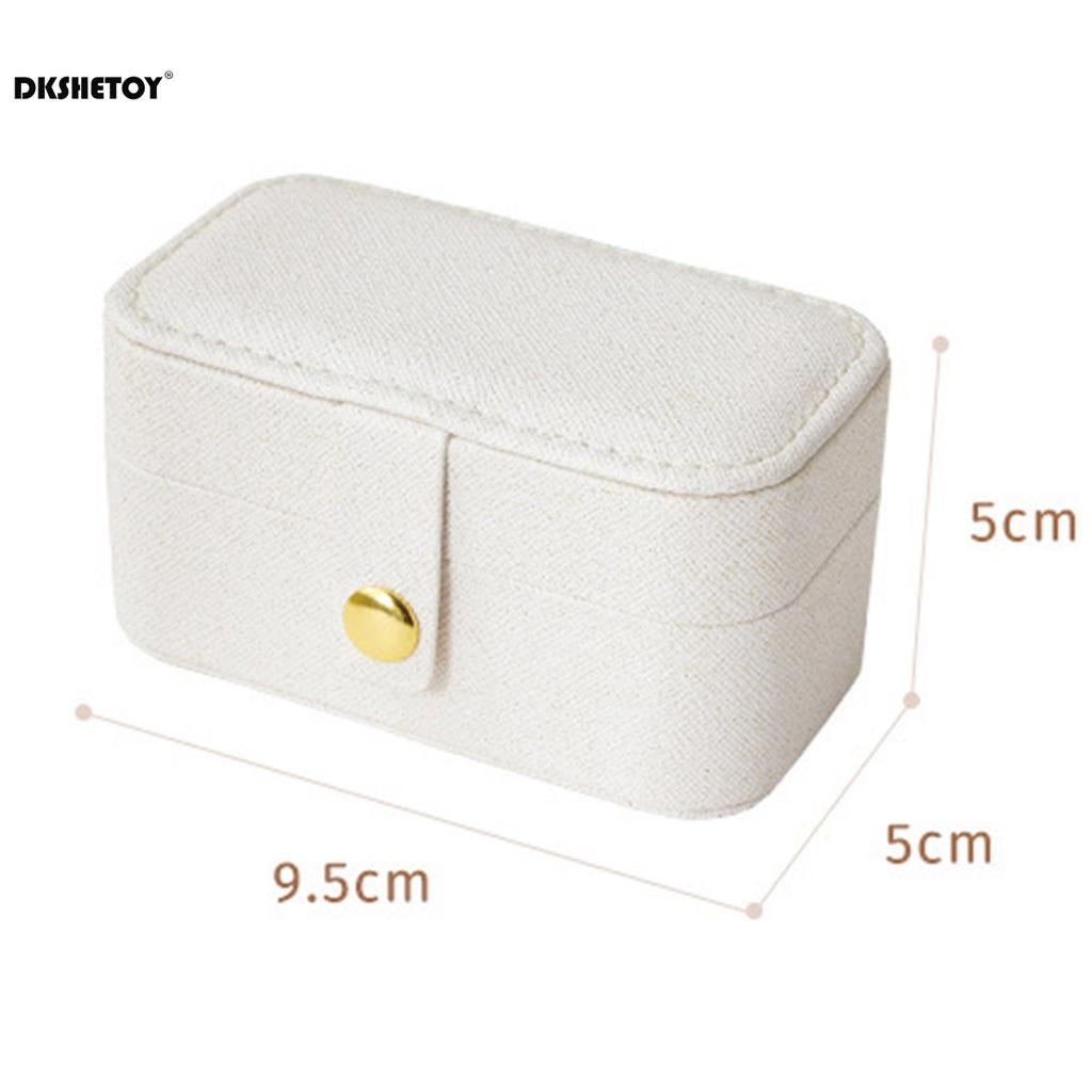 Mini Faux Leather Jewelry Box Multiple Compartments Jewelry Display Case for Travel Rings Jewelry Holder