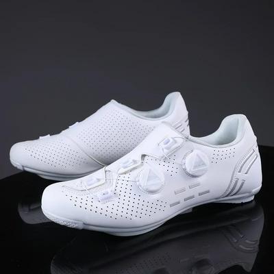 Man Road Cycling Shoes Flats Cleats Shoes Women White Speed Cycling Sneaker Self-Locking Non-slip Mountain Bicycle Bike Shoes