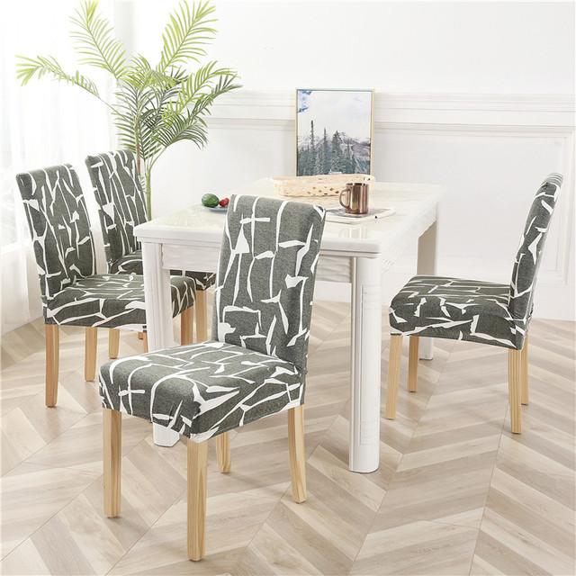 Spandex Stoelhoes Stretch Elastisch Huis Eetkamer Bloemenprint Stoelhoezen Multifunctioneel Spandex Universele Slipcovers 1piece